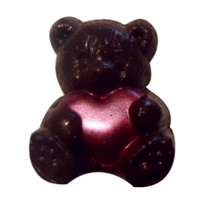 Мишка с сердцем 2D шоколадный