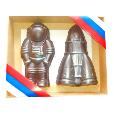 Набор космонавт+ракета из шоколада